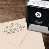Naam van de mountain Familie Return Adres Zelfinktende Stempel