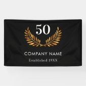 Naam van de onderneming: zwart goud spandoek (Horizontaal)