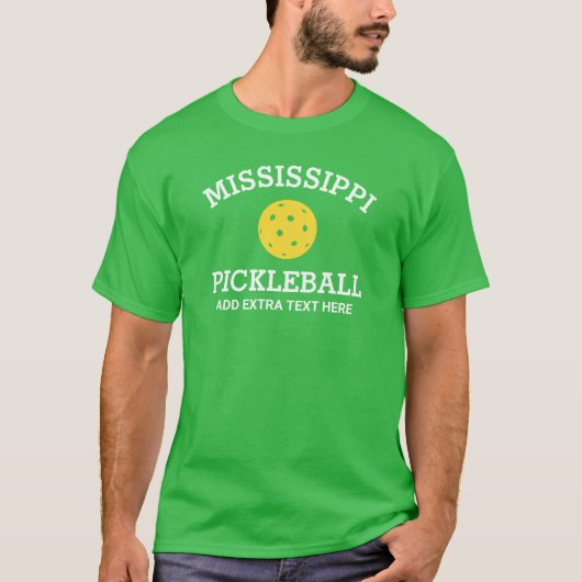 Naam van de Partner van Mississippi Pickleball Clu T-shirt (Voorkant)