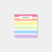 Naam van de regenboogstripes van astel | Personali Post-it® Notes (Voorkant)