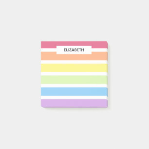 Naam van de regenboogstripes van astel   Personali Post-it® Notes