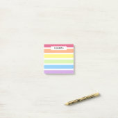 Naam van de regenboogstripes van astel | Personali Post-it® Notes (Op bureau)