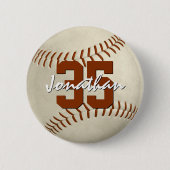 naam van de speler : jersey number baseball softba ronde button 5,7 cm (Voorkant)
