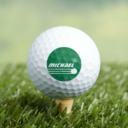 Naam van de speler op Aged Green Golfballen (Insitu Shirt)