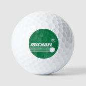 Naam van de speler op Aged Green Golfballen (Voorkant)