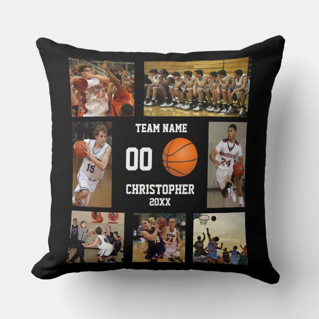 Naam van de speler van het team nummer Basketbal F Kussen (Voorkant)