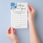 Naam van de Spice Blue Flower-gamekaart Flyer (Hand)