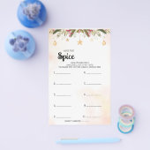 Naam van de Spice-kerstkaart voor Vrijgezellenfees Flyer (Enkel)