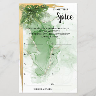 Naam van de Spice Tropical Vrijgezellenfeest Game  Flyer