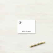 Naam van de spreker op notities post-it® notes (Op bureau)