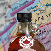 Naam van de staat met het etiket Rode lebbel (rode