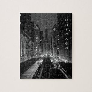Naam van de stad Chicago Vertical City Legpuzzel