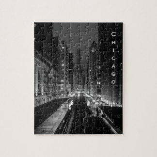 Naam van de stad Chicago Vertical City Legpuzzel