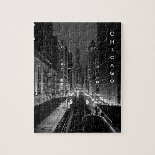 Naam van de stad Chicago Vertical City Legpuzzel (Verticaal)