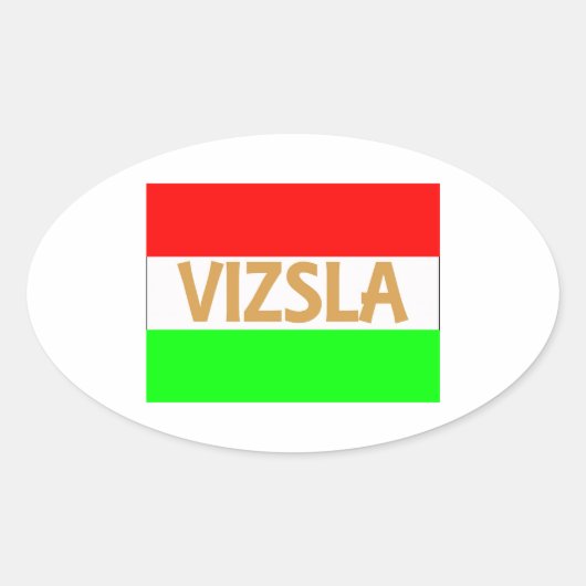 naam van de visuals op Hungary-Flag.jpg Ovale Sticker (Voorkant)