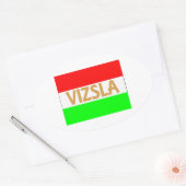 naam van de visuals op Hungary-Flag.jpg Ovale Sticker (Envelop)