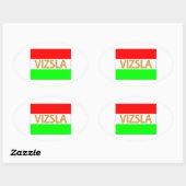 naam van de visuals op Hungary-Flag.jpg Ovale Sticker (Vel)