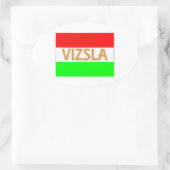 naam van de visuals op Hungary-Flag.jpg Ovale Sticker (Tas)