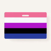 Naam van de vlag van Genderfluid / Pronoun Badge (Achterkant)