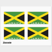 naam van de vlag van jamaica rechthoekige sticker (Vel)