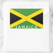 naam van de vlag van jamaica rechthoekige sticker (Tas)