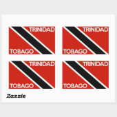 naam van de vlag van trinidad tobago rechthoekige sticker (Vel)