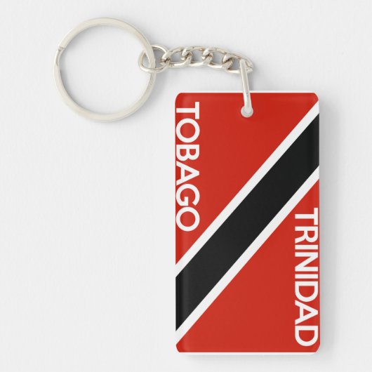 naam van de vlag van trinidad tobago sleutelhanger (Voorkant)