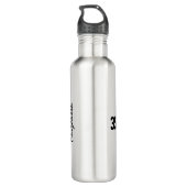 Naam van de vrouw Jersey Nummer Custom Gold Basket Waterfles (Achterkant)