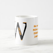 Naam van de wegfietsbrief koffiemok (Center)