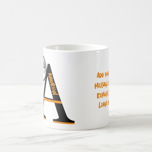 Naam van de wegfietsbrief koffiemok (Center)