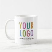 Naam van de werknemer Mok Custom Business Logo Bra (Links)