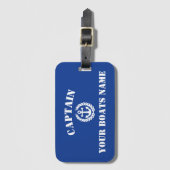 Naam van de zeevaarder en kapitein bagagelabel (Voorkant (verticaal))