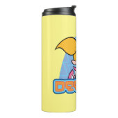 Naam van dee dee-teken thermosbeker (Gedraaid links)