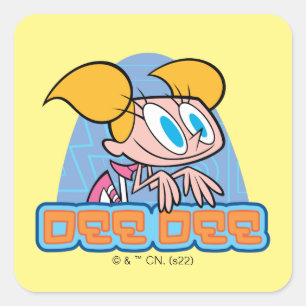 Naam van dee dee-teken vierkante sticker