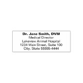 Naam van dierenarts Titel Bedrijfsformulier Retour Zelfinktende Stempel (Design)