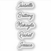 Naam van gast Sticker label (Voorkant)