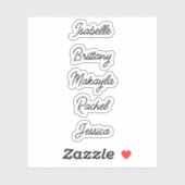 Naam van gast Sticker label (Vel)