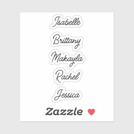 Naam van gast Sticker label (Vel)