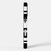 Naam van gebold tapepatroon script - zwart wit Case-Mate iPhone case (Achterkant / Rechts)