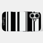 Naam van gebold tapepatroon script - zwart wit Case-Mate iPhone case (Achterkant (horizontaal))
