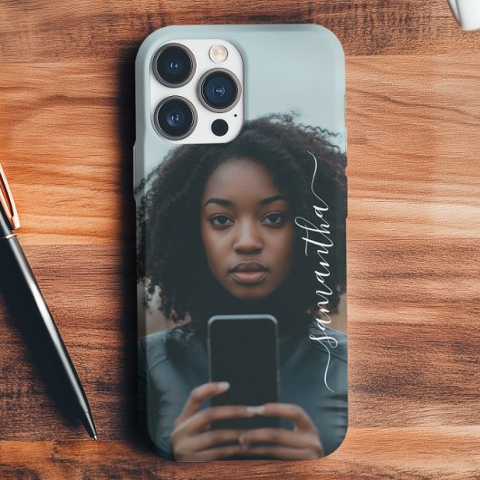 Naam van gepersonaliseerd fotoscript Case-Mate iPhone case