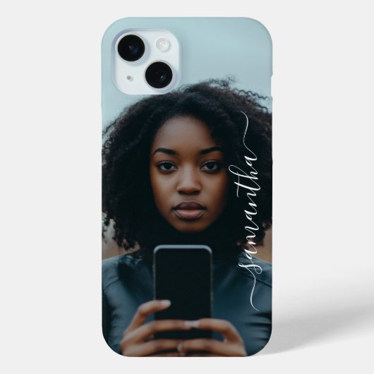 Naam van gepersonaliseerd fotoscript Case-Mate iPhone case (Achterkant)