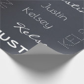 Naam van gepersonaliseerd koppel cadeaupapier (Hoek)