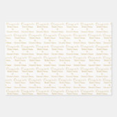 Naam van gepersonaliseerde felicitaties! Goud en w Inpakpapier Vel (Voorkant 2)