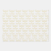 Naam van gepersonaliseerde felicitaties! Oude goud Inpakpapier Vel (Voorkant 2)