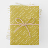 Naam van gepersonaliseerde felicitaties! Oude goud Inpakpapier Vel (In situ)