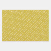 Naam van gepersonaliseerde felicitaties! Oude goud Inpakpapier Vel (Voorkant)