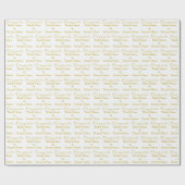 Naam van gepersonaliseerde felicitaties! Witte oud Cadeaupapier (Vlak)