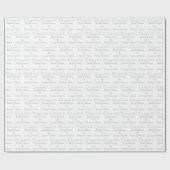 Naam van gepersonaliseerde felicitaties! Witte & Z Cadeaupapier (Vlak)