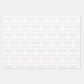 Naam van gepersonaliseerde felicitaties! Zilveren, Inpakpapier Vel (Voorkant 3)